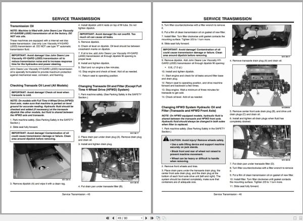 John Deere Tractor X740 X749 SN 030001 Operators Manual OMM157071 K7 2007 2