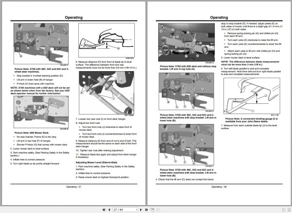 John Deere Tractor X740 X749 SN 070001 Operators Manual OMM164430 F1 2011 2