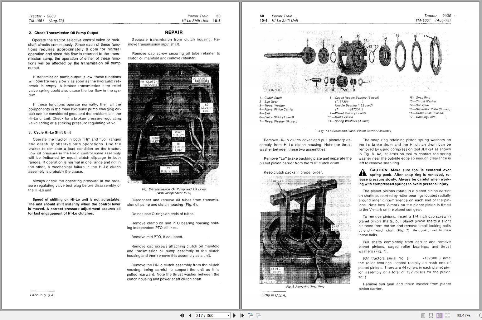 John Deere Tractors 2030 Technical Manual TM1051