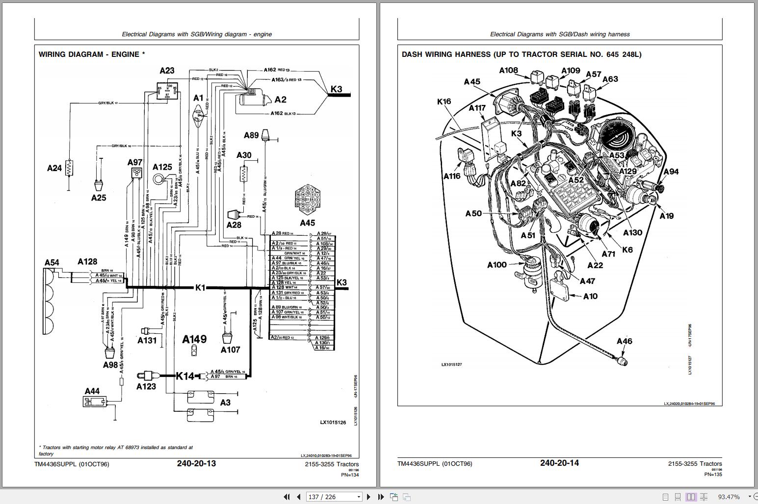 John Deere Tractors 2155 to 3255 Supplement Technical Manual TM4436S 2