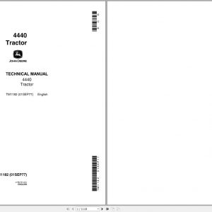 John Deere Tractors 4440 Technical Manual TM1182 1