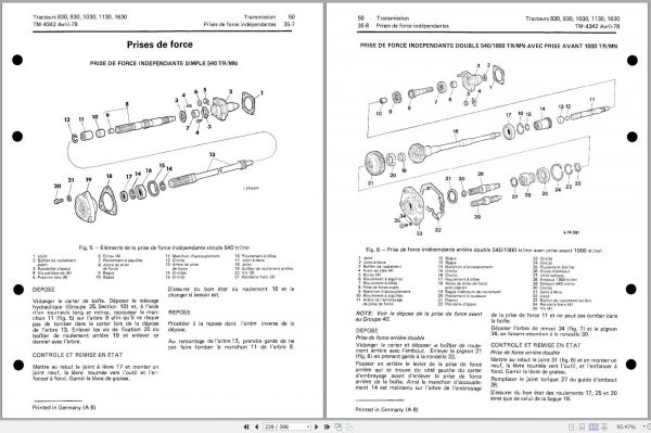 John Deere Tractors 830 930 1030 1130 1630 Technical Manual TM4342 2