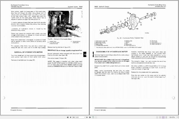 John Deere Tractors Hydrostatic Front Wheel Drive 2130 3030 3130 3140 Technical Manual TM4303 2
