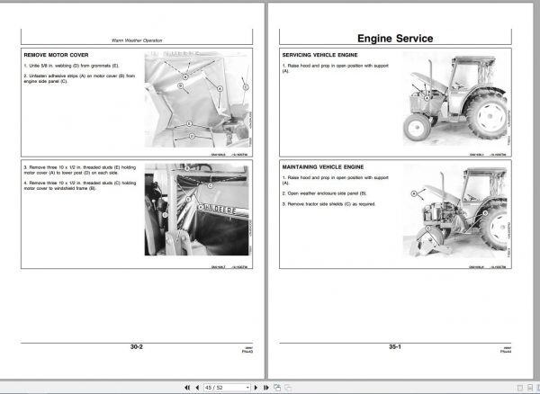 John Deere Tractors TY15946 5200 5300 5400 Operators Manual OMTY21636 D7 2