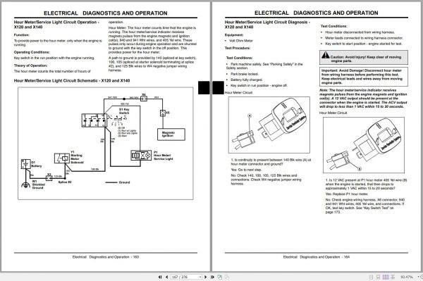 John Deere Tractors X110 X120 X140 Technical Manual TM2373 11.2009 2