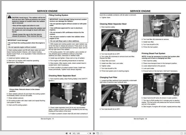 John Deere Trim Surrounds Mower 7200 7400 SN 010001 Operators Manual 2009 2