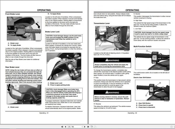 John Deere Utility All Terrain Vehicle UATV Buck Operators Manual OMC219000314 E4 2