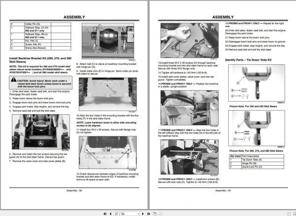 John Deere Utility Backhoes PRO850 PRO900 PRO911 Operators Manual OMKV18678 A2 2