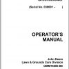 John Deere Walk Behind Greensmower 180A 220A SN 030001 Operators Manual OMMT6006 B8 1