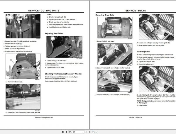 John Deere Walk Behind Greensmower 180C 220C 260C Operators Manual OMTCU22819 K6 2007 2