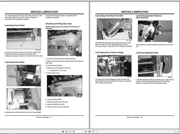 John Deere Walk Behind Greensmower 180C 220C 260C Operators Manual OMTCU22823 A9 2009 2