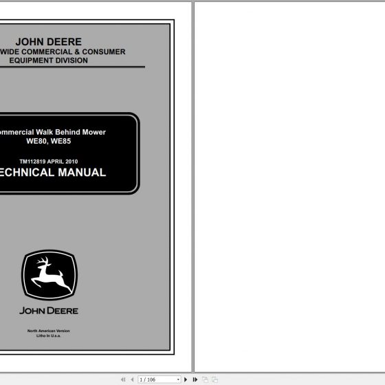 John Deere Utility Vehicle 1800 Technical Manual TM1527