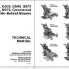 John Deere Walk Behind Mowers GS25 GS30 GS45 GS75 HD45 HD75 Technical Manual TM1598 1