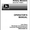 John Deere Walk Behind Rotary Mower JA60 JA62 21 Inch Operators Manual OMGC00260 A8 1