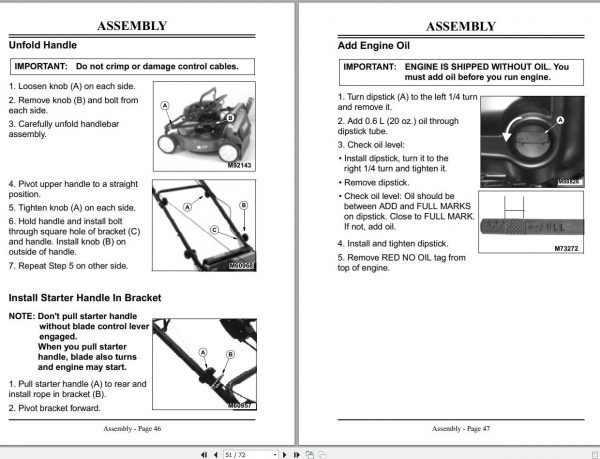 John Deere Walk Behind Rotary Mower JA60 JA62 21 Inch Operators Manual OMGC00260 A8 2