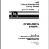 John Deere Walk Behind Rotary Mower JA65 21 Inch Operators Manual OMMGC00128 G7 1