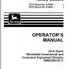 John Deere Walk Behind Rotary Mower JX75 JE75 21 Inch Operators Manual OMGC00132 I7 1