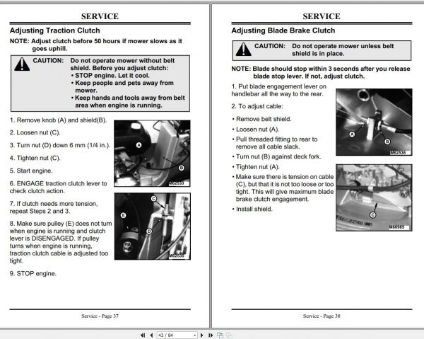 John Deere Walk Behind Rotary Mower JX75 JE75 21 Inch Operators Manual OMGC00132 I7 2