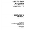 John Deere Walk Behind Snowblowers 828D 1032D SN 150001 Operators Manual OMM124336 H5 1