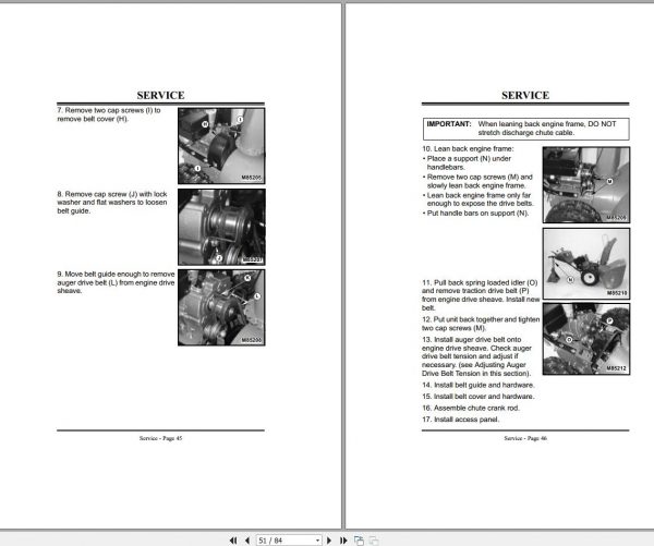 John Deere Walk Behind Snowblowers 828D 1032D SN 150001 Operators Manual OMM124336 H5 2