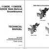 John Deere Walk Behind Snowblowers 924DE 1128DE 1128DDE 1332DDE Technical Manual TM1867 07.2000