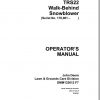 John Deere Walk Behind Snowblowers TRS 22 SN 170001 Operators Manual OMM133612 F7 1
