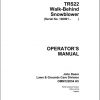 John Deere Walk Behind Snowblowers TRS22 SN 140001 Operators Manual OMM122054 H5 1