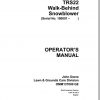 John Deere Walk Behind Snowblowers TRS22 SN 180001 Operators Manual OMM137000 G8 1