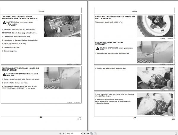 John Deere Walk Behind Snowblowers TRS27 TRS32 SN 100001 Operators Manual OMM95309 F0 2