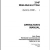 John Deere Walk Behind Tiller 314F SN 010001 Operators Manual OMM134181 H8 1