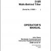 John Deere Walk Behind Tiller 518R SN 010001 Operators Manual OMM134183 H7 1