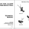 John Deere Walk Behind Tillers 314F 518R 820R Technical Manual TM1687 1