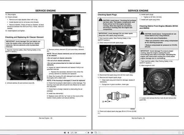 John Deere Z Trak Pro Series Z810A Z860A Operators Manual OMTCU26008 B9 2009 2