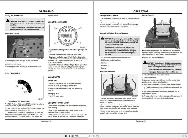 John Deere Z Trak Pro Series Z910A Z970A SN 010001 Operators Manual OMTCU27228 E9 2009 2
