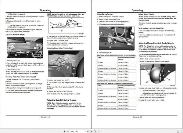 John Deere Z Trak Pro Series Z910A Z970A SN 030001 Operators Manual OMTCU30418 J1 2011 2