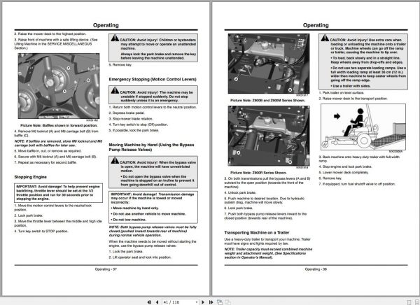 John Deere Ztrak Z900B Z900M Z900R SN 010001 Operators Manual 2012 2
