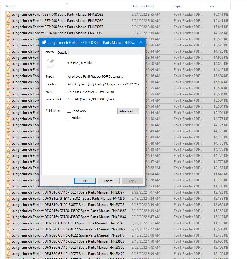 Jungheinrich Forklift 13.8 GB PDF Spare Parts Catalog EN DVD 03 1