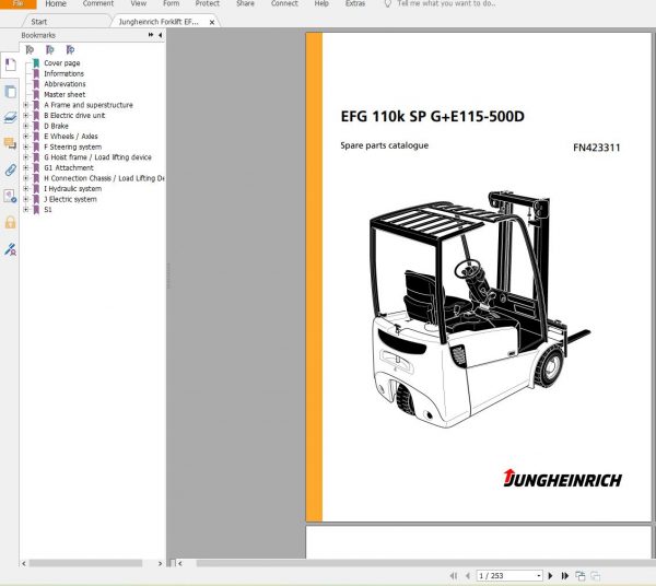 Jungheinrich Forklift 13.8 GB PDF Spare Parts Catalog EN DVD 03 10
