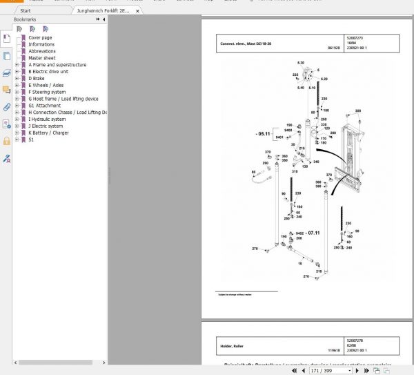 Jungheinrich Forklift 13.8 GB PDF Spare Parts Catalog EN DVD 03 4