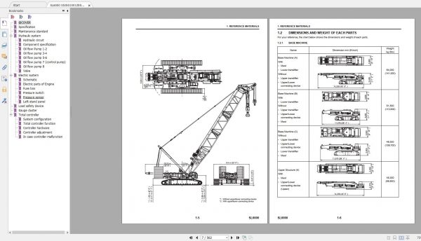 Kobelco Crawler Crane SL6000 550 Ton Shop Manual Schematic Diagram 2