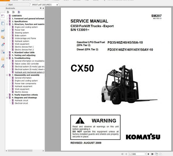 Komatsu Forklift 11.6 GB PDF Updated 2022 All Model Shop Manuals Service Manual DVD 0 1