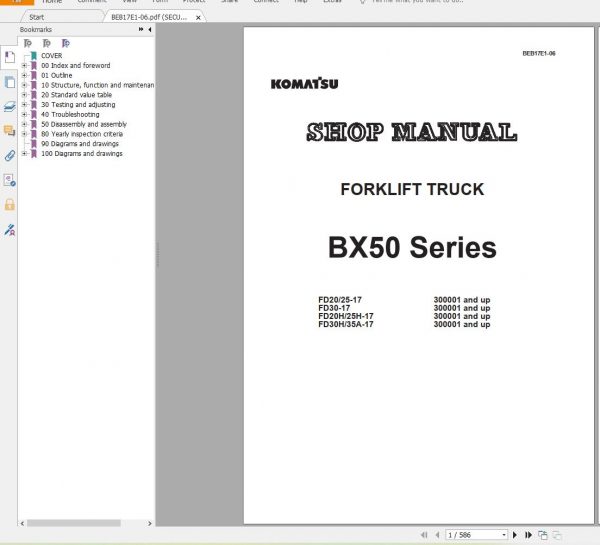 Komatsu Forklift 11.6 GB PDF Updated 2022 All Model Shop Manuals Service Manual DVD 8