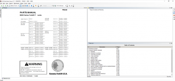 Komatsu Forklift EPC 2022.02 Spare Parts Catalog 3