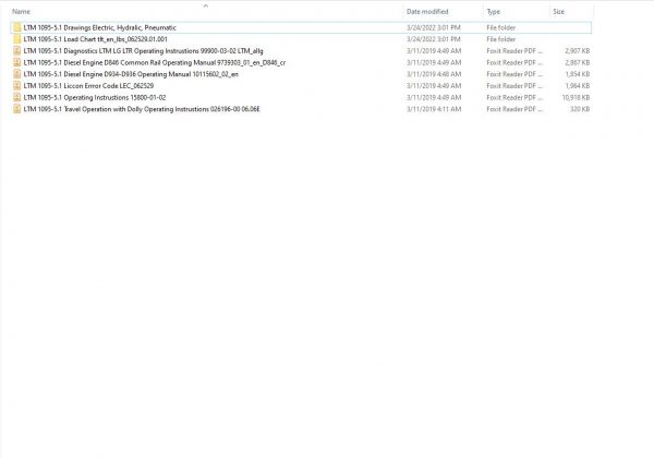 LIEBHERR LTM 1095 5.1 95 Ton Operator Manual Diagnostics LICCON Wiring Diagram