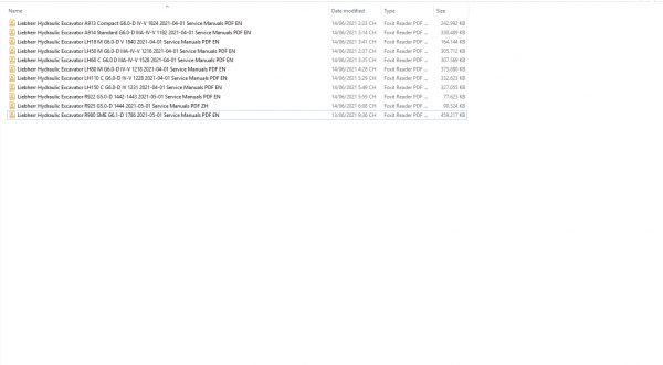 Liebherr 38.1GB Wheeled and Crawler Excavators Updated 06.2021 Service Manuals DVD PDF 3
