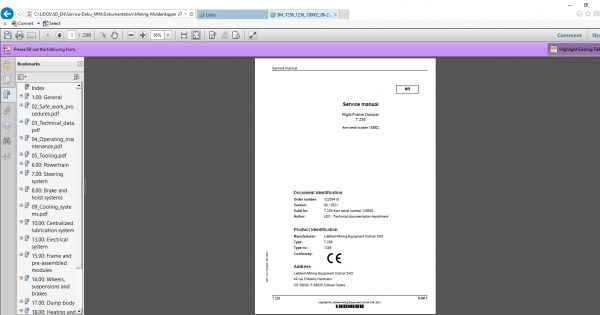 Liebherr Lidos Offline EN Mining Truck Excavator 10.2021 EPC Parts Catalog Service Documentation DVD 9