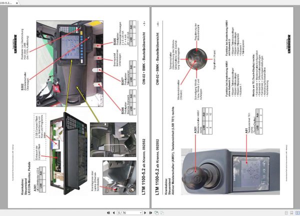 Liebherr Mobile Crane LTM 1100 5.2 100 Ton Operator Manual Diagnostics LICCON Wiring Diagram 3