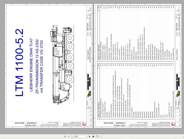 Liebherr Mobile Crane LTM 1100 5.2 100 Ton Operator Manual Diagnostics LICCON Wiring Diagram 7