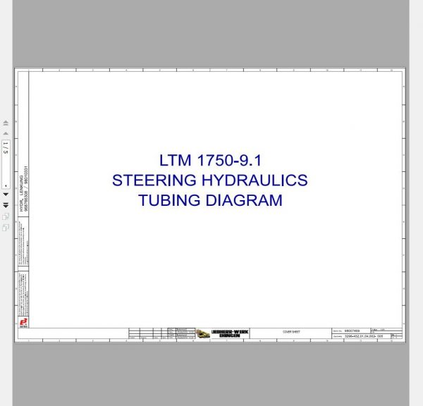 Liebherr Mobile Crane LTM 1750 9.1 750 Ton Operator Manual Diagnostics LICCON Wiring Diagram 11