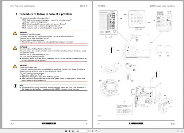 Liebherr Mobile Crane LTM 1750 9.1 750 Ton Operator Manual Diagnostics LICCON Wiring Diagram 9
